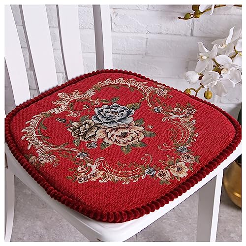 Stuhlkissen für Esszimmerstühle mit Bändern 43x42 U-förmige Stuhlpolster für Esszimmerstühle abnehmbare Sitzkissen für Küchenstühle,G,43x42cm(4er Pack) von Generic