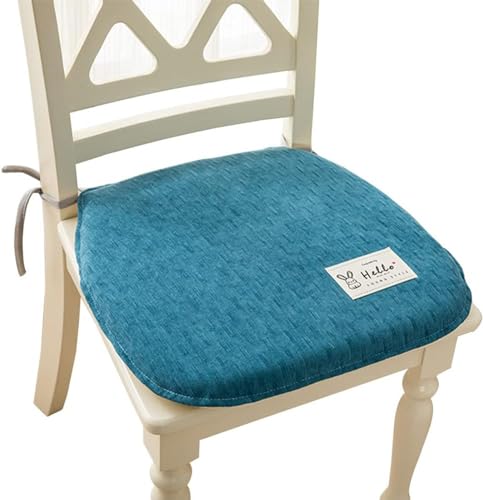 Stuhlsitzpolster 2er-Set, Stuhlkissen Für Esszimmerstühle Mit Krawatten Anti-rutsch-Matte, Memory Foam Stuhlkissen, Nordischer Stil, Für Zu Hause Küche Büro Im Freien, D, 43x45x4.5cm von Generic