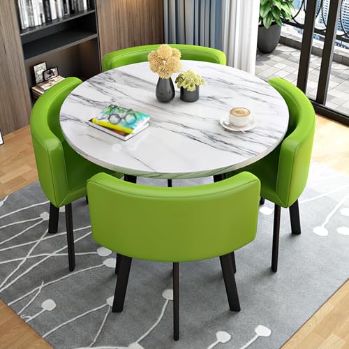 Stylish Green Round Rezeption Schreibtisch Negotiation Table Dining Set for 4 Versatile Conference Table Perfect for Office and Homes Unique Size Stylish Green Round Rezeption Schreibtisch Negotiation Table Dining Set for 4 Versatile Conference Table Perfect for Office and Homes Unique Size von Generic