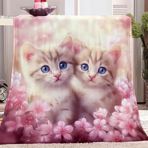 Süße schöne Katze Kuscheldecke Flauschig 200 x 200 cm Bequem und Atmungsaktiv Flanell Fleecedecke Rosa Blanket Weich und Warme Deko Überwurf für Bett Sofa Schlafzimmer Büro Geschenk Süße schöne Katze Kuscheldecke Flauschig 200 x 200 cm Bequem und Atmungsaktiv Flanell Fleecedecke Rosa Blanket Weich und Warme Deko Überwurf für Bett Sofa Schlafzimmer Büro Geschenk von Generic