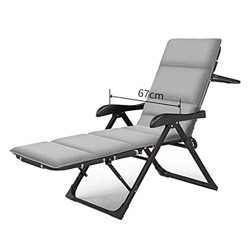 Superbreite, zusammenklappbare Liegestühle mit Schwerelosigkeitsfunktion für Strand, Terrasse, Garten und Camping, 67 cm extra Breite (Farbe: 7) von Generic