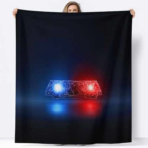 Superweich Warm Dunkelblau Decke 130 x 150 cm, Streifen Rot Blau Blitz Leicht Gemütlich Flanell Überwurf Decke für Bett Couch Sofa Büro Dekoration - Damen und Herren von Generic