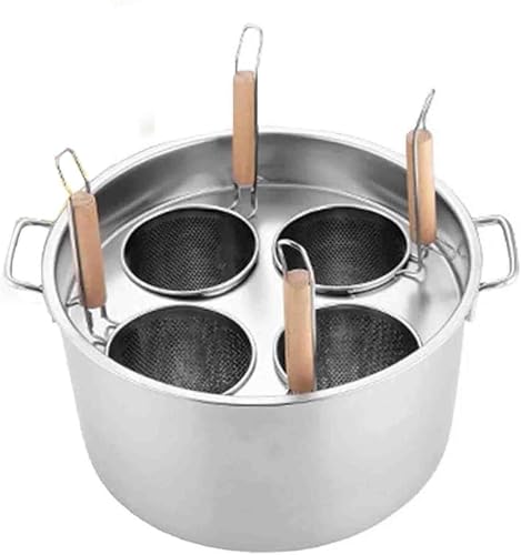 Suppentöpfe Set Mit Trennwand Und Siebsieb, Suppentöpfe Mit Deckeln, Suppentopf Und Nudeltopfeinsatz Für Home Kitchen Restaurant Kommerzielles Kochwerkzeug, Multifunktionaler Topf, 4 Holes, 4 Holes von Generic