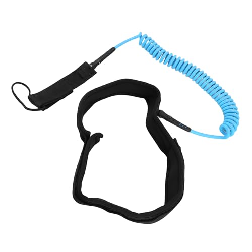 Surf -Leine, 10 -Meter Kraftfestigkeit Paddleboard Impact Widerstand 2 Drehverbinder für Kleine und Mittelgroße Wellen (Cyan) von Generic