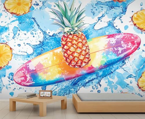 Surfbrett Wandbild Ananas Zimmertapete Blaue Wassertapete Spritzendes Wasser Wandpapier für Schlafzimmer Wandbild Poster für Wohnzimmer Schlafzimmer Kinderzimmer Sofa Tv Hintergrund Dekor Surfbrett Wandbild Ananas Zimmertapete Blaue Wassertapete Spritzendes Wasser Wandpapier für Schlafzimmer Wandbild Poster für Wohnzimmer Schlafzimmer Kinderzimmer Sofa Tv Hintergrund Dekor von Generic