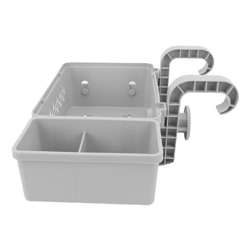 Swimmingpool -Aufbewahrungskörbe mit Tassenhaltern, Multi -Funktionalpool Spielzeug vielseitiger Organisator Kompakter Tragbarer Kunststoff Verhindern das Verblassen für Outdoor Partys (Grey) von Generic