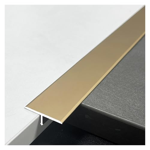 T-Molding-Randleiste, Türschwellen Leiste, Übergangsleiste, Abdeckleisten Aluminiumlegierung, Boden Trennstreifen, Abdeckleiste Anpassungsprofil für Boden, Teppich Türschwellen(Gold,90cmx3.3cm) von Generic