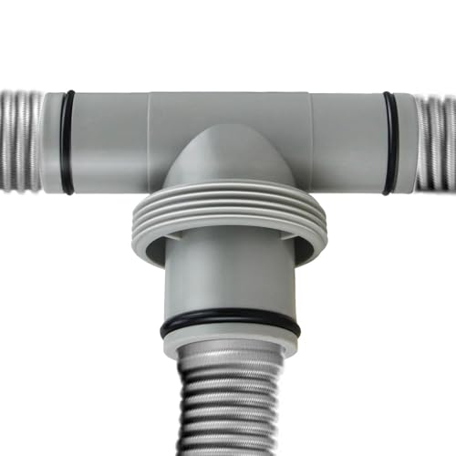 T-Stück für Wasserschlauch - Poolschlauch Adapter, Sandfilter-Poolschlauch-T-Kupplungsadapter | Schlauch Rohr Verteiler, Einfach zu installierende gerade Verbindungsstücke für Schwimmbeckenpumpen von Generic