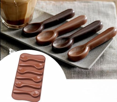 TTOA Schokoladenform aus Silikon in Löffelform | Eisform | Dessertform | Kuchendekoration von Generic