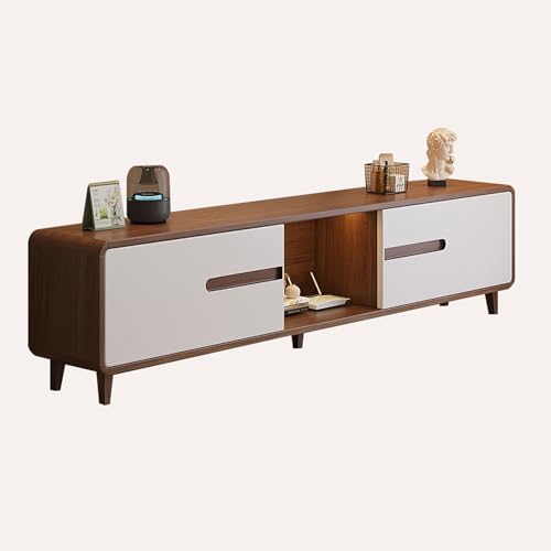 TV Schrank mit 2 Türen,Colorblocking TV Lowboard,Modernität TV Lowboard aus Holz,Medienkonsole mit Kabelkanälen,für Wohnzimmer Schlafzimmer,Büro(01,4ft(120cm)) von Generic