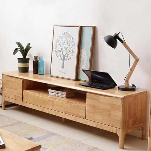 TV-Schrank mit Zwei Schubladen,Massiv TV Schrank,Moderner,Media TV-Ständer Medienkonsole,Fernsehschrank Medienkonsole für Wohnzimmer und Schlafzimmer(01,59x15.7x18.9in(150x40x48cm)) von Generic