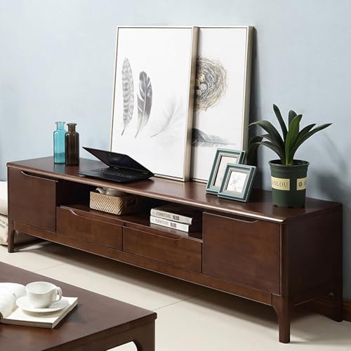 TV-Schrank mit Zwei Schubladen,Massiv TV Schrank,Moderner,Media TV-Ständer Medienkonsole,Fernsehschrank Medienkonsole für Wohnzimmer und Schlafzimmer(02,59x15.7x18.9in(150x40x48cm)) von Generic