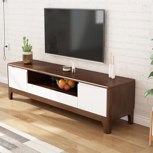 TV-Schrank mit Zwei Schubladen,Massiv TV Schrank,Moderner,Media TV-Ständer Medienkonsole,Fernsehschrank Medienkonsole für Wohnzimmer und Schlafzimmer(03,59x15.7x18.9in(150x40x48cm)) von Generic