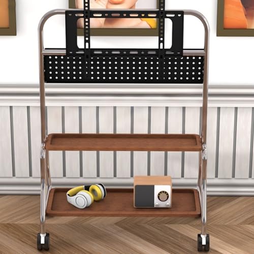 TV Ständer mit Rollen für 32 bis 75 Zoll TV,TV-Wandschrank Unterhaltung TV Media TV-Ständer,Wandmontierte Medienkonsole Mit Kabelmanagement Und Reichlich Stauraum Für Jeden Raum(02) von Generic