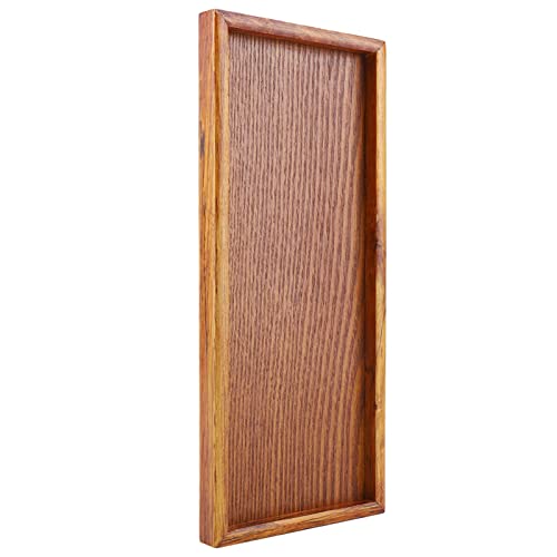Tabletts Zum Servieren von Essen, Holzschalen für Elegante und Einfache Holz Als Tablett für Tee, Kaffee, Snacks, Wasserbecher, Getränke und Andere Lebensmittel (35 * 15 cm) von Generic