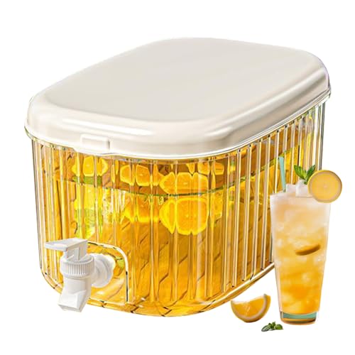 Tap Fridge Water Dispenser - Large Capacity Juice Container, Cold Drinks Storage Cooler | Household Beverage Kettle with Spout, Iced Tea Cocktails Fruit Infused Water Juices Storage for Countertop von Generic
