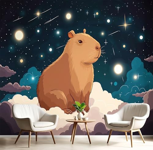 Tapete Abstraktes Wasserschwein 250X175Cm, Blaugrün Seidentapete, Abnehmbar, Langlebig, Cartoon-Sternenhimmel-Tiere Wanddekoration Geeignet Für Wohnzimmer, Schlafzimmer, Badezimmer Und Bürowände Tapete Abstraktes Wasserschwein 250X175Cm, Blaugrün Seidentapete, Abnehmbar, Langlebig, Cartoon-Sternenhimmel-Tiere Wanddekoration Geeignet Für Wohnzimmer, Schlafzimmer, Badezimmer Und Bürowände von Generic