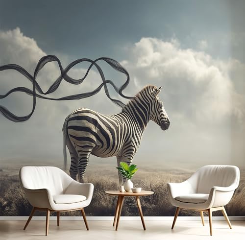 Tapete Abstraktes Zebra Selbstklebende Tapete Graslandtiere Fototapete Schlafzimmer Schrankpapier Klebefolie Gemischte Farben Möbelfolie 350×256Cm, Geeignet Für Wohn Badezimmer Tapete Abstraktes Zebra Selbstklebende Tapete Graslandtiere Fototapete Schlafzimmer Schrankpapier Klebefolie Gemischte Farben Möbelfolie 350×256Cm, Geeignet Für Wohn Badezimmer von Generic
