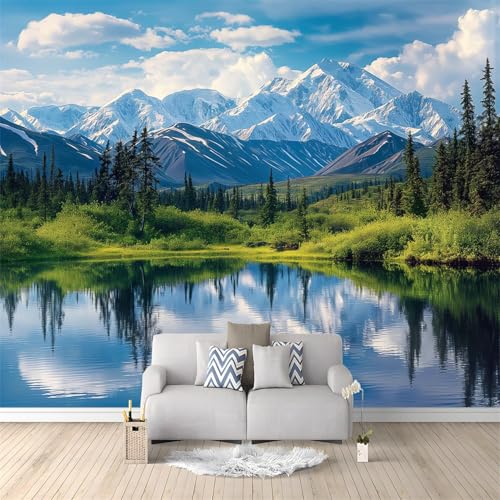 Generic Tapete Blau Grün Vliestapete Schlafzimmer Wohnzimmer Hintergrund Tapeten 350 x 256 cm Fototapete Natur Berge Seen Mustertapete 3d Effekt Kinderzimmer TV Hintergrund Wand Dekoration Generic Tapete Blau Grün Vliestapete Schlafzimmer Wohnzimmer Hintergrund Tapeten 350 x 256 cm Fototapete Natur Berge Seen Mustertapete 3d Effekt Kinderzimmer TV Hintergrund Wand Dekoration von Generic