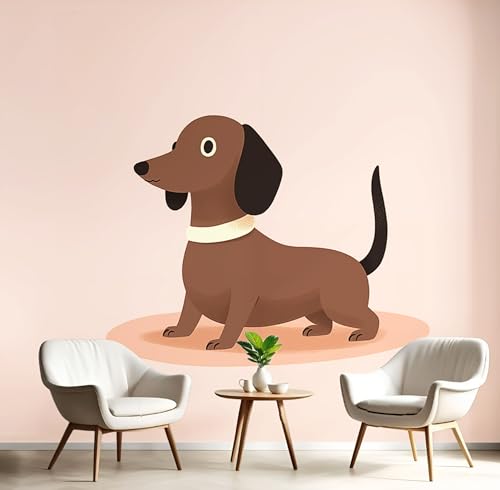 Tapete Cartoon-Dackel 350×256Cm, Seidentapete, Minimalismus Wanddekoration Geeignet Für Wohnzimmer, Schlafzimmer, Badezimmer Und Bürowände - Rosa Tapete Cartoon-Dackel 350×256Cm, Seidentapete, Minimalismus Wanddekoration Geeignet Für Wohnzimmer, Schlafzimmer, Badezimmer Und Bürowände - Rosa von Generic