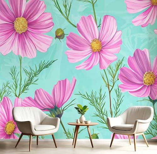 Tapete Rosa Chrysanthemen 150X105Cm, Türkis Seidentapete, Abnehmbar, Langlebig, Realistische Blumen Wanddekoration Geeignet Für Wohnzimmer, Schlafzimmer, Badezimmer Und Bürowände Tapete Rosa Chrysanthemen 150X105Cm, Türkis Seidentapete, Abnehmbar, Langlebig, Realistische Blumen Wanddekoration Geeignet Für Wohnzimmer, Schlafzimmer, Badezimmer Und Bürowände von Generic