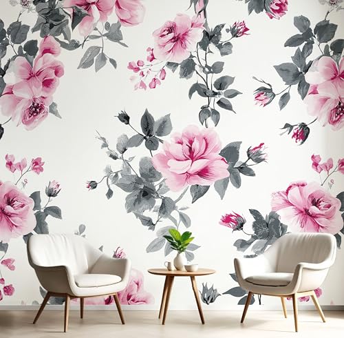 Tapete Rosa Rosen 350×256Cm, Weiß Seidentapete, Abnehmbar, Langlebig, Blumen Pflanzen Wanddekoration Geeignet Für Wohnzimmer, Schlafzimmer, Badezimmer Und Bürowände Tapete Rosa Rosen 350×256Cm, Weiß Seidentapete, Abnehmbar, Langlebig, Blumen Pflanzen Wanddekoration Geeignet Für Wohnzimmer, Schlafzimmer, Badezimmer Und Bürowände von Generic