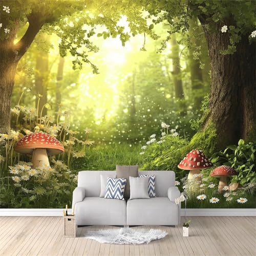 Tapete Wandbild Bild Fototapete 350 x 256 cm Vlies Tapeten Wandtapete 3d Effekt, Tapete Wanddeko Grün Design Natürlicher Psychedelischer Dschungel, Pilze Wand Dekoration Wohnzimmer Schlafzimmer Büro Tapete Wandbild Bild Fototapete 350 x 256 cm Vlies Tapeten Wandtapete 3d Effekt, Tapete Wanddeko Grün Design Natürlicher Psychedelischer Dschungel, Pilze Wand Dekoration Wohnzimmer Schlafzimmer Büro von Generic