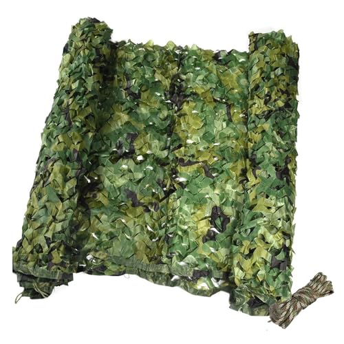 Tarnnetz Jagdsport Camouflage Sichtschutz Netz Tarnzelt Fotografie Sonnenschutz Blätternetz Bundeswehr(6x18m) von Generic