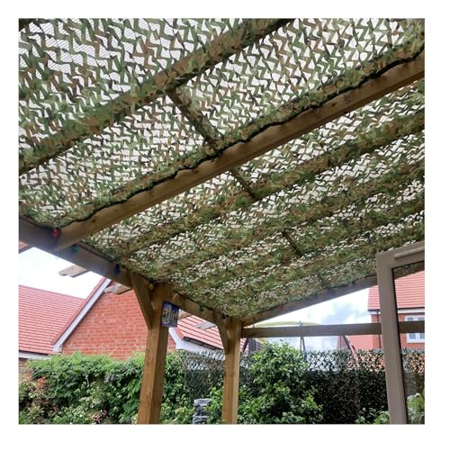 Tarnnetz beige Sonnenschutz Sichtschutz Tarnung Camouflage Netz 3x6 4x4 3x5 1.5x2 2x3 5x8 10x10m Schattentuch aus Mesh, Garten Schattiernetz, Terrasse Schattierungsnetz(Green,6x7(m)) von Generic
