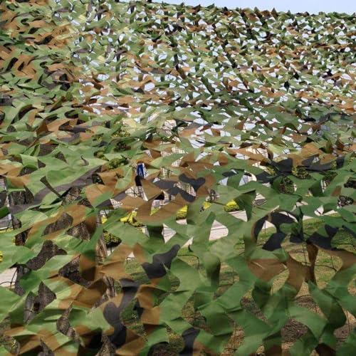 Tarnnetz für Outdoor Bundeswehr Camouflage Netz Waldlandschaft Tarnung Netz Camping Jagd Sichtschutz 1x2m 1.5x5m 3x7m 4x10m 5x9m 6x6m 7x8m 10x14m 15x18m (Größe : 7x14m) von Generic