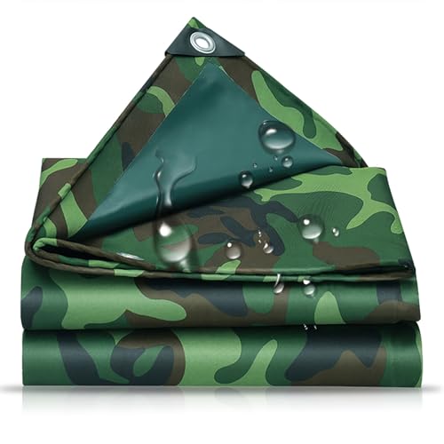 Tarnplane, Schattentuch, Camouflage-Planen mit Ösen, multifunktionale wasserdichte Tarnplane for Auto, Camping, Boot, Dach, Schutzhülle; UV-beständig, reiß- und reißfest(3x4m/9.84x13.12ft) von Generic