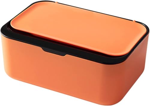Taschentuchhalter Desktop Tissue Box Halter Moderner Staubdichter Einfach Zu Bedienender Feuchttücher Spenderhalter Für Home Office, Black orange Taschentuchhalter Desktop Tissue Box Halter Moderner Staubdichter Einfach Zu Bedienender Feuchttücher Spenderhalter Für Home Office, Black orange von Generic