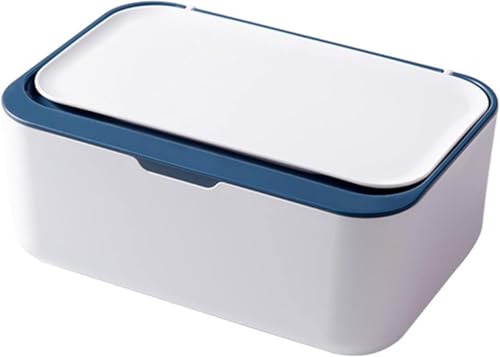 Taschentuchhalter Desktop Tissue Box Halter Moderner Staubdichter Einfach Zu Bedienender Feuchttücher Spenderhalter Für Home Office, Blue von Generic
