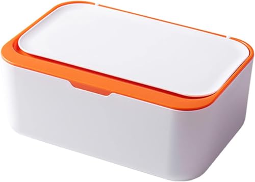 Taschentuchhalter Desktop Tissue Box Halter Moderner Staubdichter Einfach Zu Bedienender Feuchttücher Spenderhalter Für Home Office, Orange von Generic