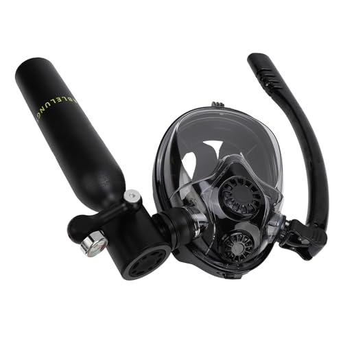 Tauchgebatmen -System -Kit mit Kamera Montieren Freundliche Tragbare 0,5 l Tauchbehälter Einfach Atmen Effizienter Trennung von Inhalation und Ausatmen Silikonmaterial (Black) von Generic