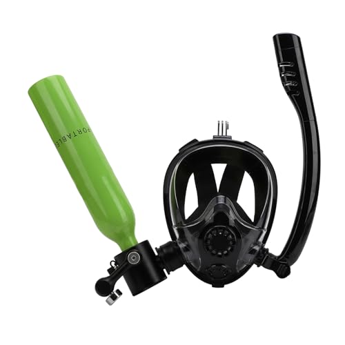 Tauchgebatmen -System -Kit mit Kamera Montieren Freundliche Tragbare 0,5 l Tauchbehälter Einfach Atmen Effizienter Trennung von Inhalation und Ausatmen Silikonmaterial (Green) von Generic
