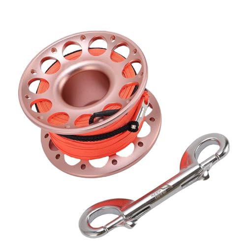 Tauchpool mit Doppel -End -Haken, Robuste 30 m Diving Rollenluftfahrt Aluminium Sichere Arbeiten für Draußen (PINK) von Generic