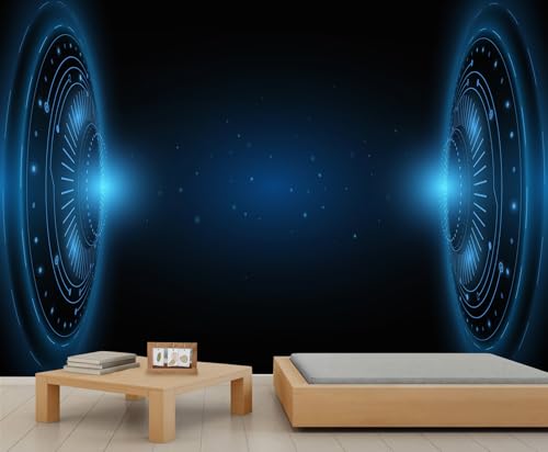 Technologie Tapete Leuchtendes Kreisförmiges Muster Tapeten für Esszimmer Punkt Liniendekoration Wandtapete Wandbilder für Wände Blaue Schlafzimmer Tapete für Wohnzimmer Schlafzimmer Wandbild Technologie Tapete Leuchtendes Kreisförmiges Muster Tapeten für Esszimmer Punkt Liniendekoration Wandtapete Wandbilder für Wände Blaue Schlafzimmer Tapete für Wohnzimmer Schlafzimmer Wandbild von Generic