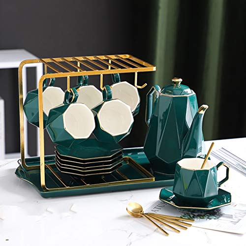 Tee-Set Nordic Keramik Teetasse Topf Teekanne Set Cafe Becher Teegeschirr Kaffeetasse Teetasse Tee-Set Nordic Keramik Teetasse Topf Teekanne Set Cafe Becher Teegeschirr Kaffeetasse Teetasse von Generic
