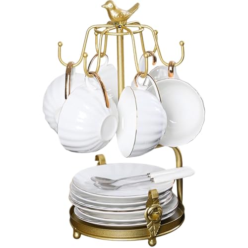 Tee-Untersetzer, platzsparend, modernes Aufbewahrungsregal für Teetassen, eleganter Ständer für Tee- und Kaffeetassen, ideal für Arbeitsplatte von Generic