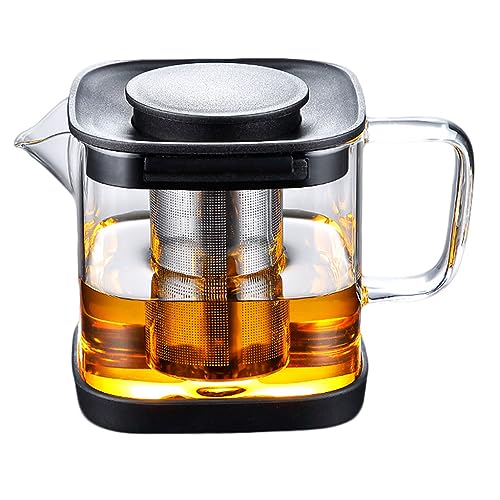 Teekanne, einzelnes Glas, Edelstahl, Tee-Wasser-Trennung, Filtration, großes Fassungsvermögen, Tee-Set, 600 ml(600ml) von Generic