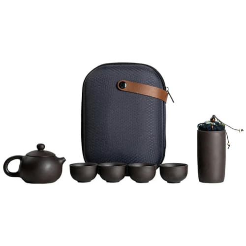 Teekanne Sand Reise Teegeschirr Set EIN Vier Tassen Riss Tasse Set Chinesischen Sand von Generic