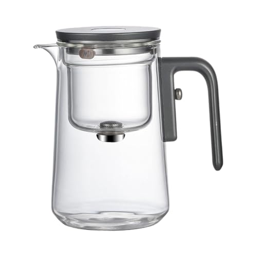 Teekanne aus Glas mit Teesieb, Teekanne mit Teesieb - Teekanne zur Trennung von Teewasser, auslaufsicher | Verbrühungsschutz Griffdesign, Teekannen mit Druckkontrolle P Teekanne aus Glas mit Teesieb, Teekanne mit Teesieb - Teekanne zur Trennung von Teewasser, auslaufsicher | Verbrühungsschutz Griffdesign, Teekannen mit Druckkontrolle P von Generic