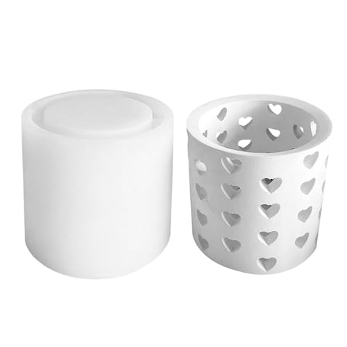 Teelicht Halter Form - Silikonharz Gussform, Romantische Kerzenhalter Form | Gips Herz Teelichthalter, Flexible Form für Dec Teelicht Halter Form - Silikonharz Gussform, Romantische Kerzenhalter Form | Gips Herz Teelichthalter, Flexible Form für Dec von Generic