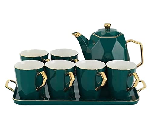 Teeservice Kaffeetassen-Set Teetassen-Set 8-TLG. Teeservice Keramik-Teekanne Teetasse mit Teetablett Porzellan Kaffeetasse Becher Teatime Teekanne Tee Teeservice Kaffeetassen-Set Teetassen-Set 8-TLG. Teeservice Keramik-Teekanne Teetasse mit Teetablett Porzellan Kaffeetasse Becher Teatime Teekanne Tee von Generic