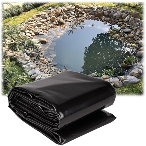 Teichfolien 16mil Wasserdicht Teichmembran Flexibel Gartenteiche Dichtungsfolie Teichmembran Vorgeformte Auskleidungen HDPE Teichplane Für Wasserspiel Bachläufe Wasserfälle(5x7m) von Generic