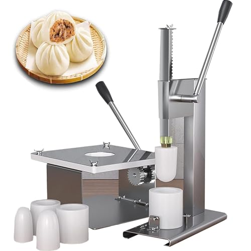 Teigmischer, Standmixer, kommerzielle Brötchen- und Knödelmaschine, Baozi-Maker mit 3 Formen, chinesische Bao-Form, 400–500 Stück/h, für die private und gewerbliche Zubereitung köstlicher Ba von Generic