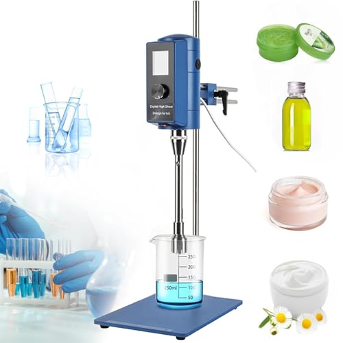 Teigmischer, digitaler Homogenisator-Mischer mit hoher Scherkraft für das Labor, 500 W Leistung mit 2000–28000 U/min Geschwindigkeit, ideal zum Mischen und Homogenisieren von Pulver in der K Teigmischer, digitaler Homogenisator-Mischer mit hoher Scherkraft für das Labor, 500 W Leistung mit 2000–28000 U/min Geschwindigkeit, ideal zum Mischen und Homogenisieren von Pulver in der K von Generic