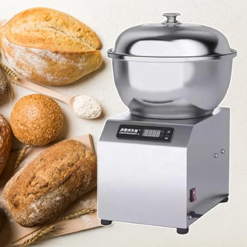 Teigmischer, elektrisch, kommerziell, 1800 W, hohe Leistung mit Doppelrotation und Timer, multifunktionale Knetmaschine aus Edelstahl für Restaurants und Bäckereien Teigmischer, elektrisch, kommerziell, 1800 W, hohe Leistung mit Doppelrotation und Timer, multifunktionale Knetmaschine aus Edelstahl für Restaurants und Bäckereien von Generic