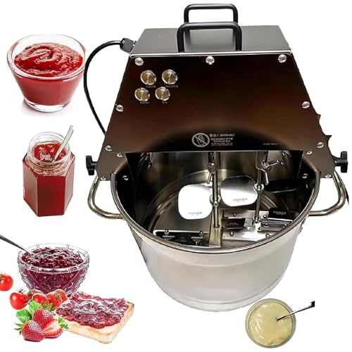 Teigmischer, kommerzieller elektrischer Rührer, Edelstahlständer mit Doppelpaddel und Ventilator und Licht zum Mischen von Marmelade, Salatdressing und Ketchup Teigmischer, kommerzieller elektrischer Rührer, Edelstahlständer mit Doppelpaddel und Ventilator und Licht zum Mischen von Marmelade, Salatdressing und Ketchup von Generic